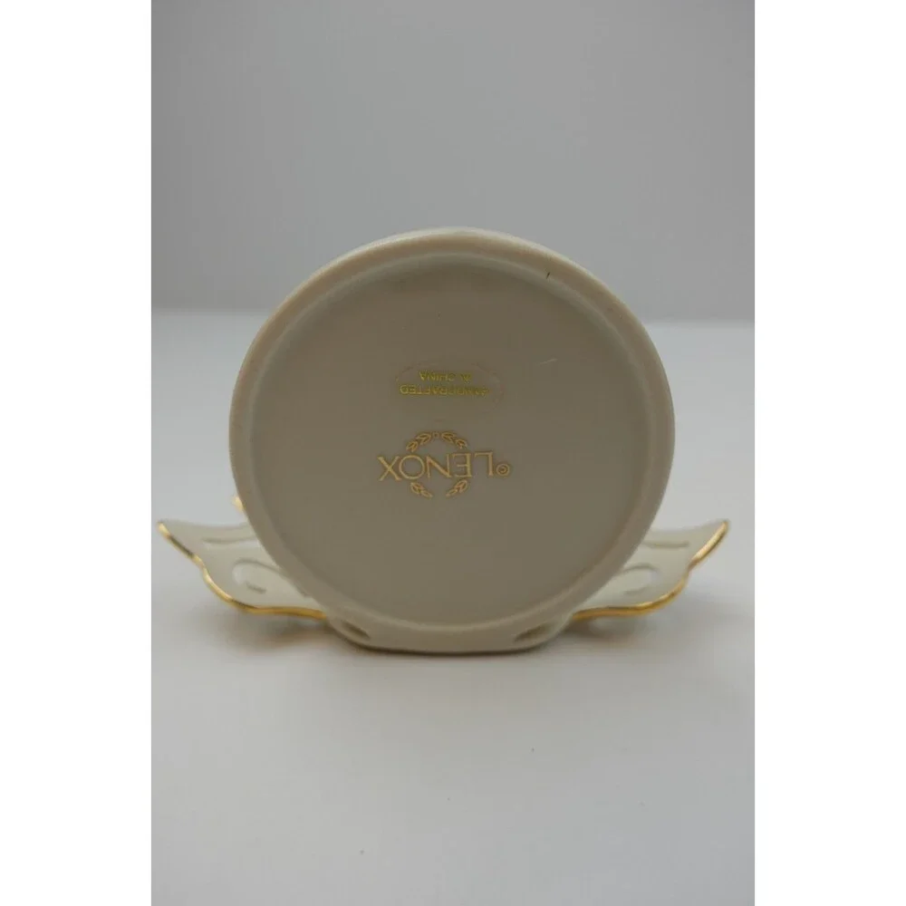 Lenox Bright Christmas Tree Votive Pierced Tree with Gold Trim Boxed